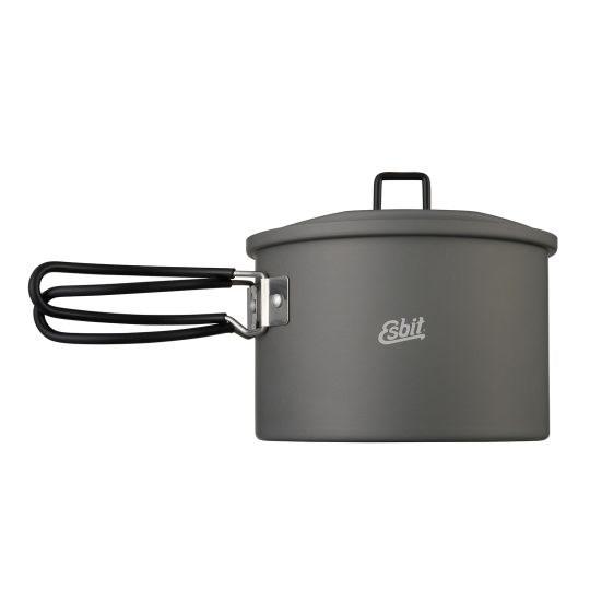 ESBIT PT1600HA, Pot, Aluminium, 1,6 L, Aluminium, Sort, Aluminium, Sort, 18/8