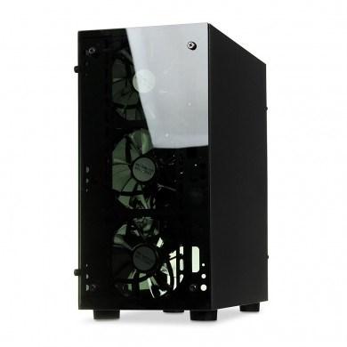 PC kabinet iBox PASSION V4 Mini Tower – sort, hærdet glas, RGB billede