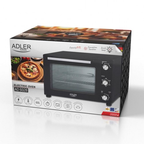 Miniovn Adler AD 6028 - 60 l, sort