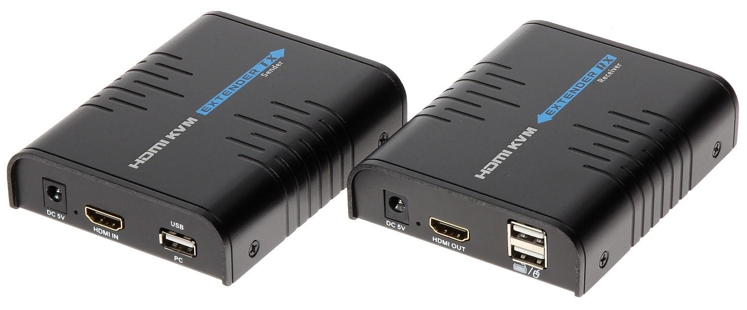 HDMI KVM extender over RJ45 med USB – Lenkeng HDMI+USB-EX-100