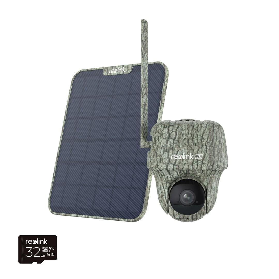 Overvågningskamera 4G med solpanel - Reolink Go Series G450, 4K PT, dyregenkendelse, 360° visning, 32 GB billede