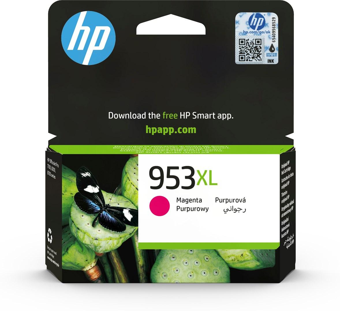 Blækpatron HP 953XL magenta – høj kapacitet (original) billede
