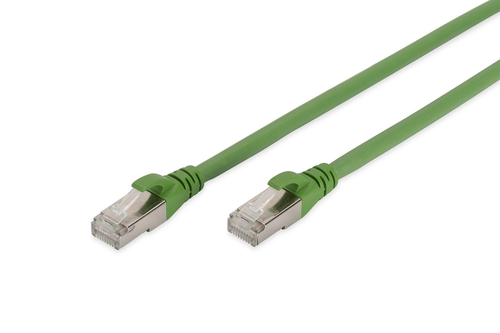 Netværkskabel Cat6a DIGITUS S/FTP, PUR, 20 m – grøn billede