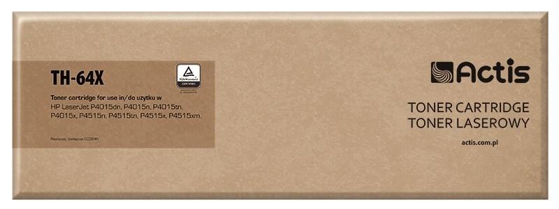 Toner til HP – Actis TH-64X, sort, kompatibel (HP 64X CC364X), 24.000 sider
