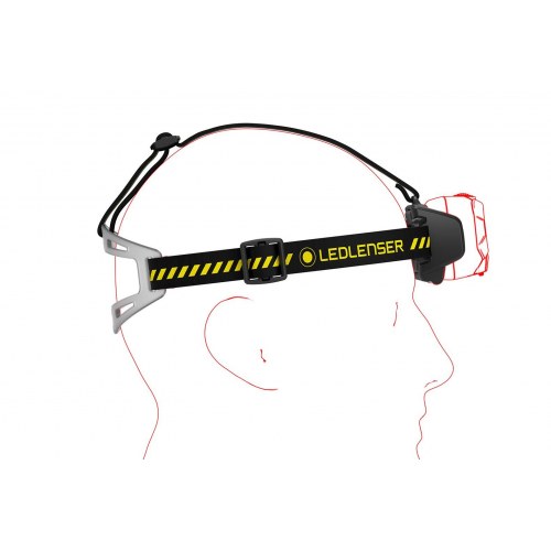 Pandelygte Ledlenser HF8R Work - sort, LED, 1.600 lm