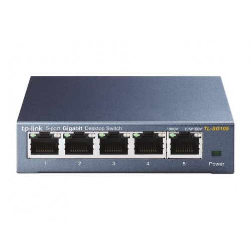 Netværksswitch gigabit 5‑port – TP-Link TL‑SG105 desktop