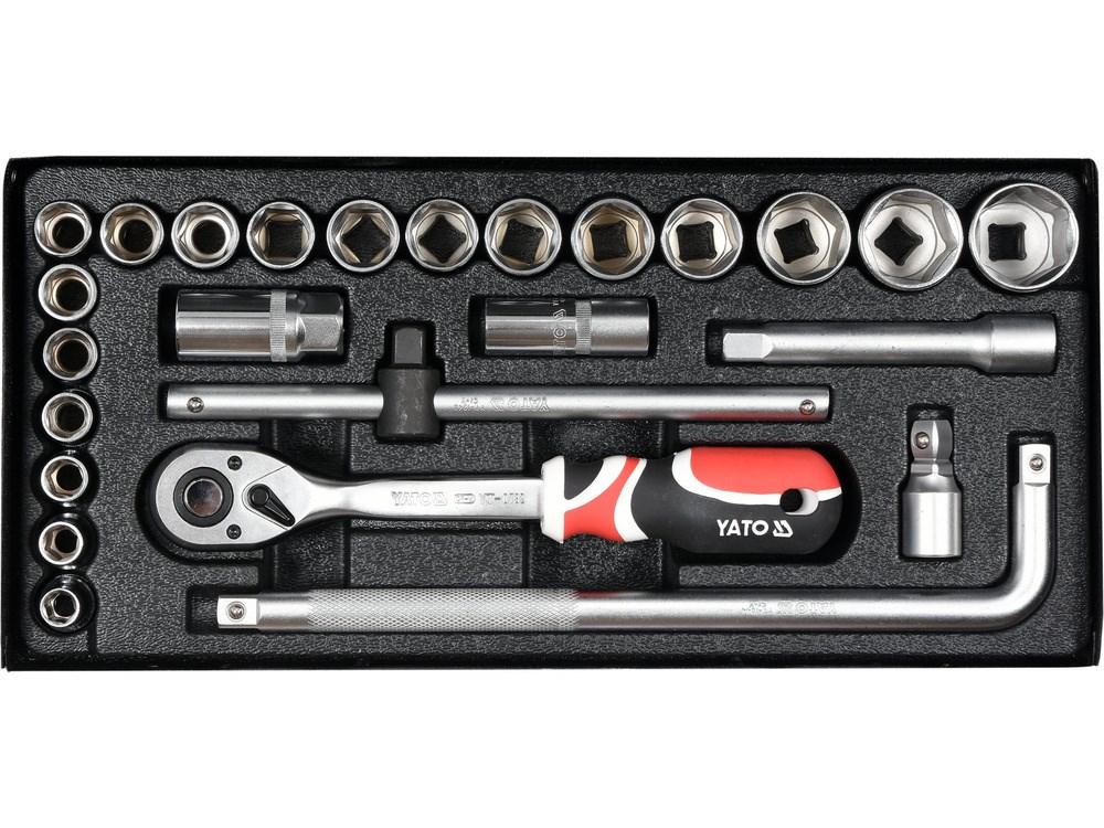 Topnøglesæt 1/2" - YATO YT-12671, 25 dele