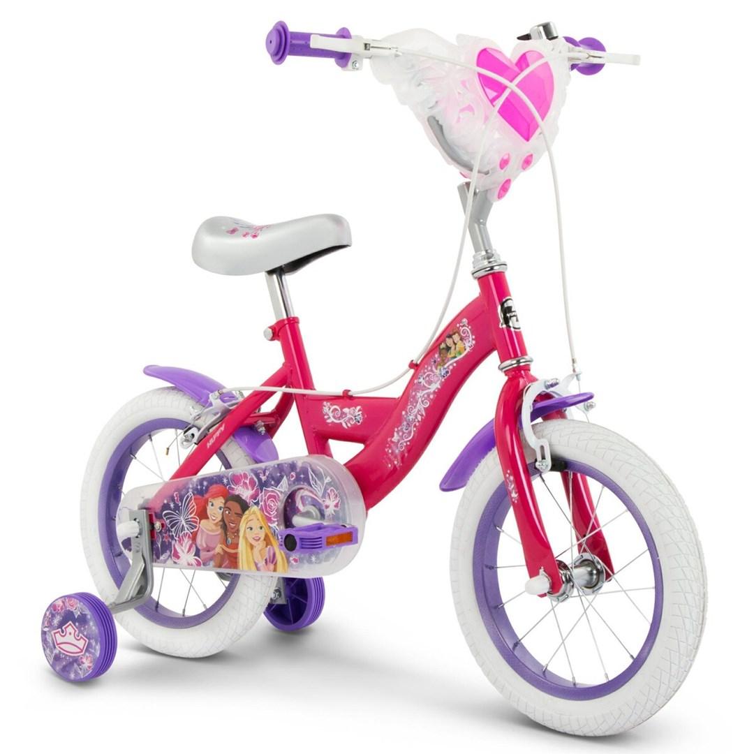Børnecykel 14" Huffy Disney Princess - pink/lilla