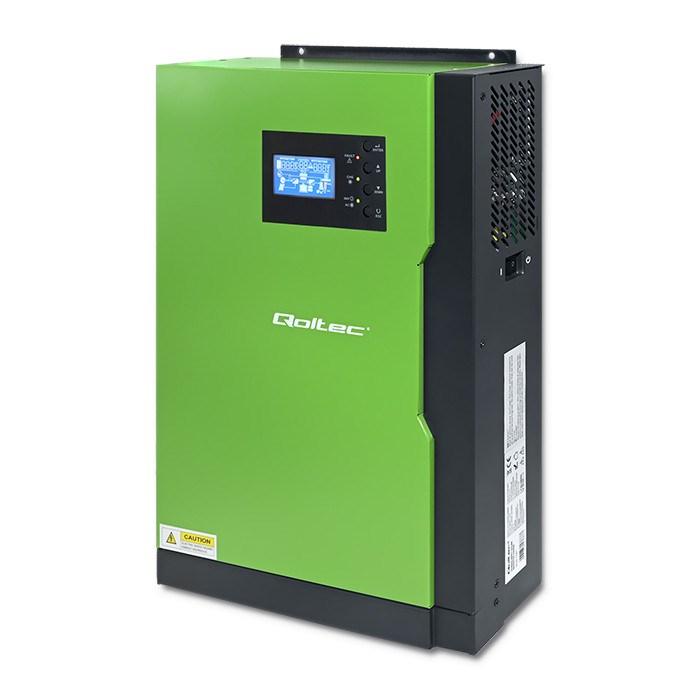 Vekselretter solcelle Qoltec 3,5 kW MPPT, 24 V, 100 A, ren sinus