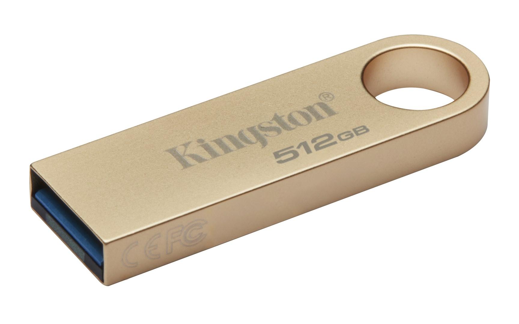 USB flashdrev Kingston - DataTraveler SE9 G3 512 GB, USB 3.2 Gen 1, metal, guld billede