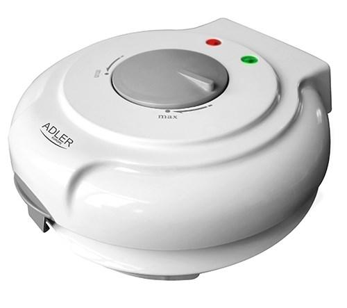 Adler Waffle maker AD 3038 White, 1500 W, Round, N