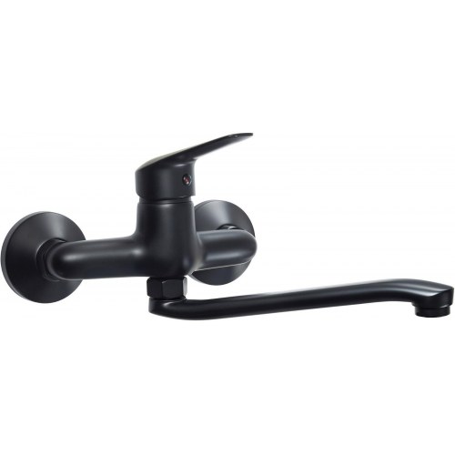 Køkkenarmatur vægmonteret – deante, sort