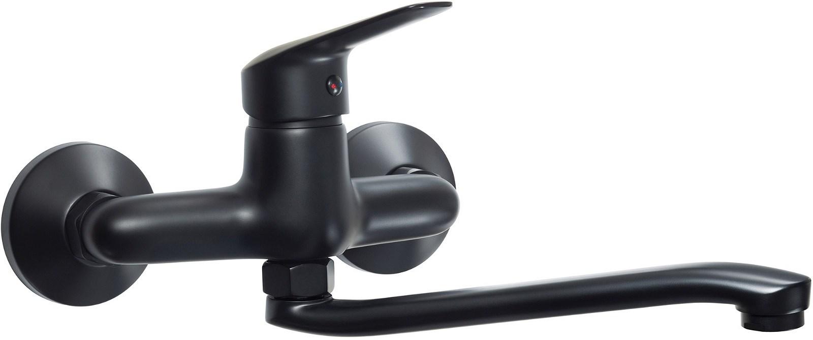 Køkkenarmatur vægmonteret – deante, sort