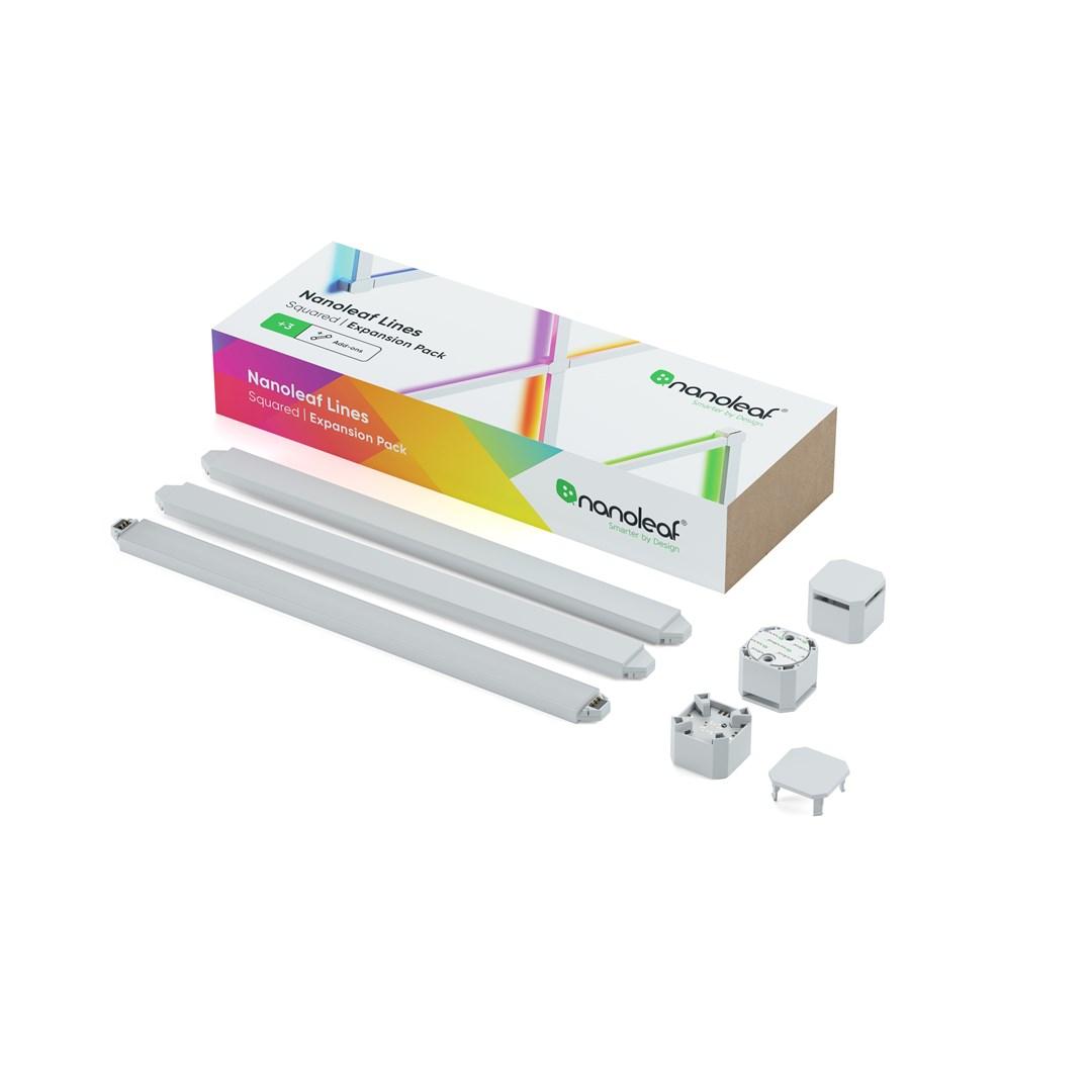 LED væglampe Nanoleaf Lines Squared - udvidelsespakke, hvid (3 stk.) billede