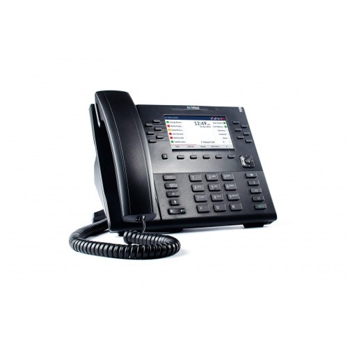 IP-telefon til erhverv – Mitel sort, 24 linjer, LCD 4,3″