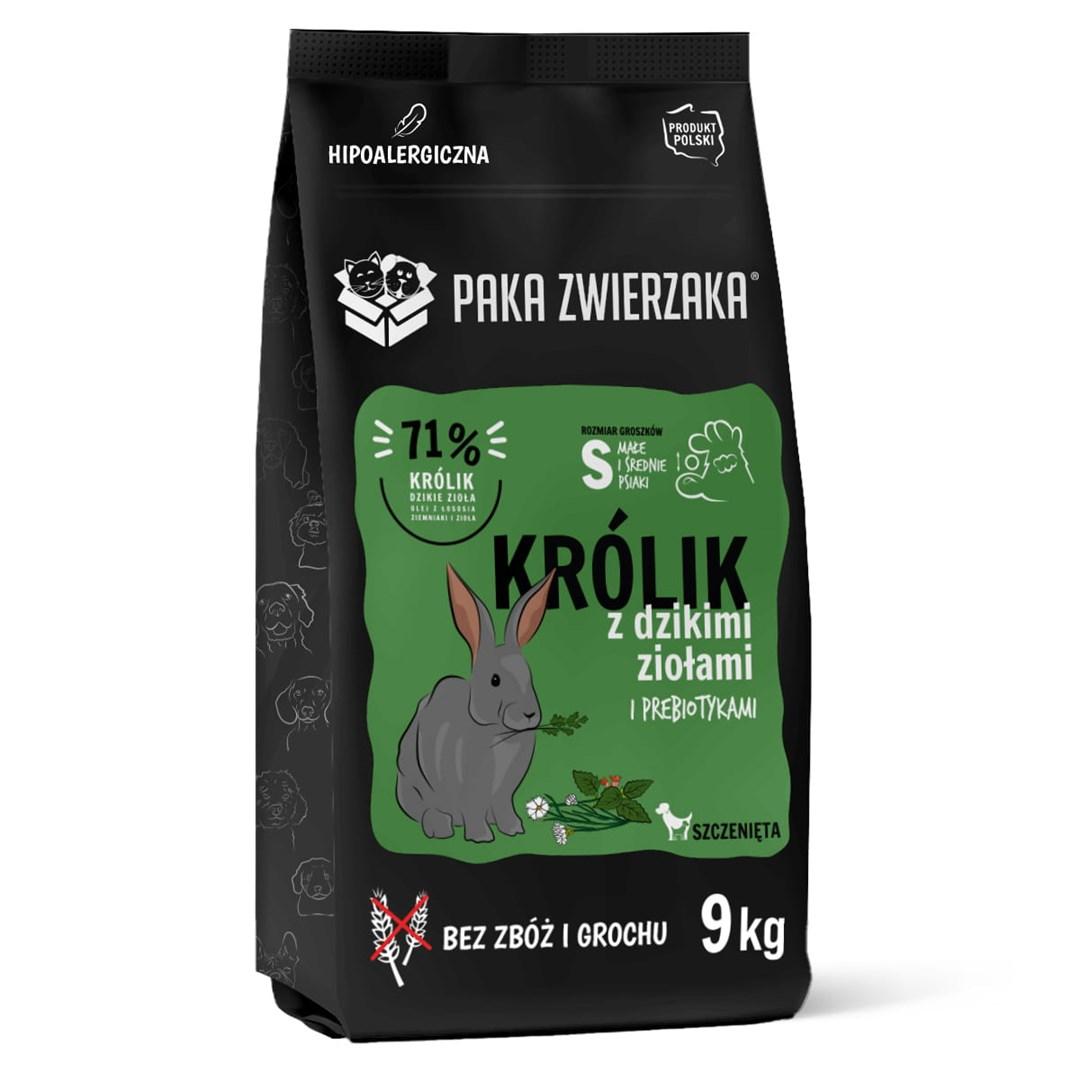 Hundefoder tÃ¸rfoder â PAKA ZWIERZAKA Puppy Kanin med vilde urter 9 kg (S)