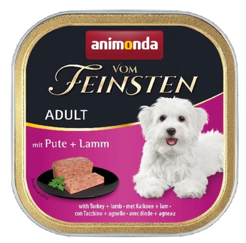 Hundefoder vÃ¥dfoder animonda Vom Feinsten Adult â Kalkun & Lam, 150 g