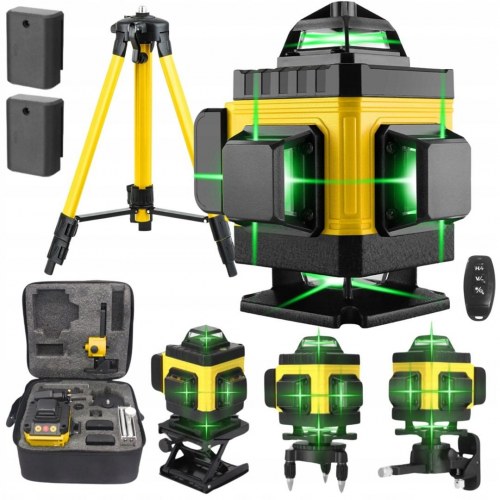 Krydslaser med stativ – Extralink 4D roterende planlaser sæt