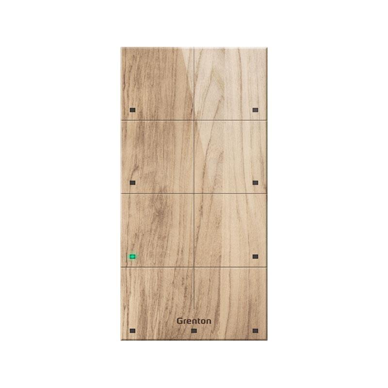 Smart home touchpanel - Grenton, 8 touchzoner, TF-Bus, lys træfront