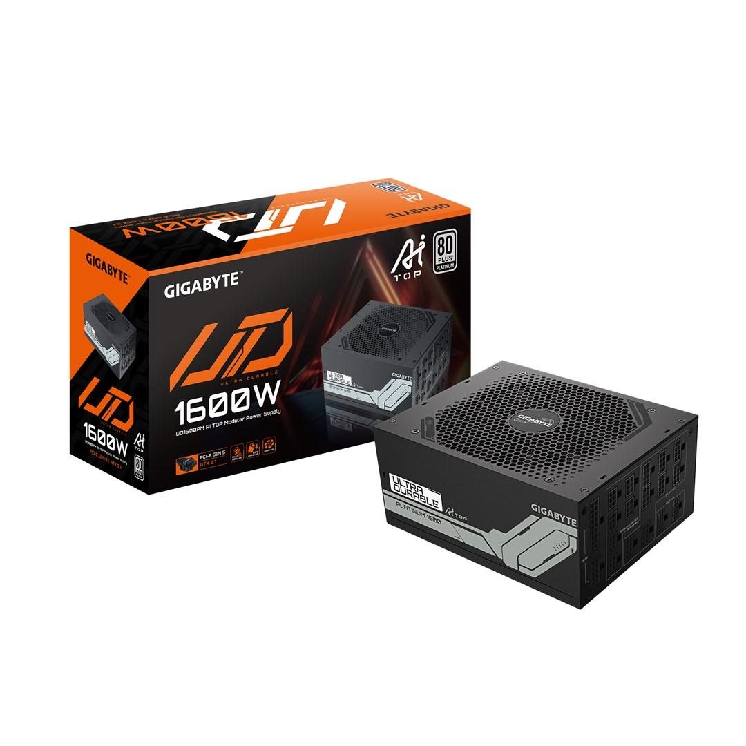 Strømforsyning til PC - Gigabyte UD1600PM PG5 AI TOP, 1600 W, 80 PLUS Platinum, fuldt modulær, ATX 3.1 billede