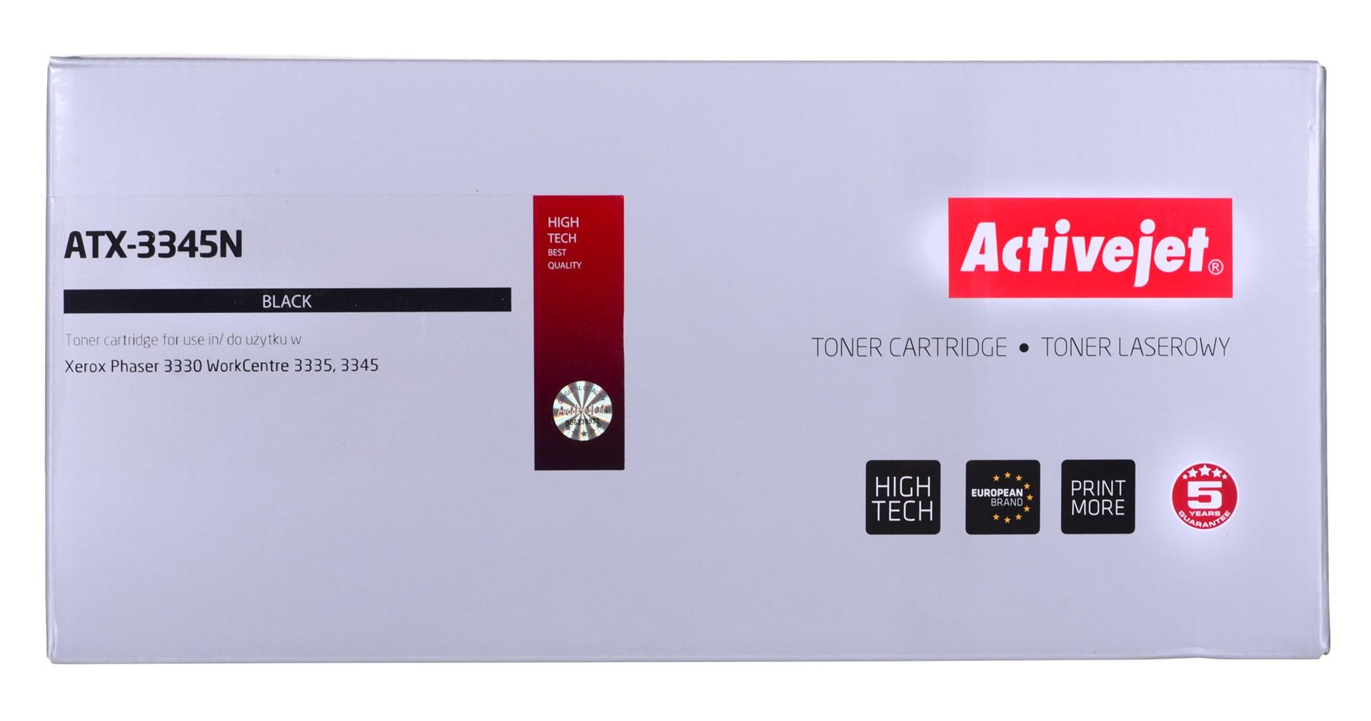 Toner til printer â Activejet ATX-3345N, sort, 3.000 sider (kompatibel med Xerox 106R03773, Supreme)