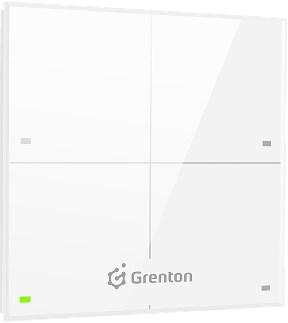 Smart home touchpanel Grenton - 4 touchfelter, TF-Bus, hvid glasfront