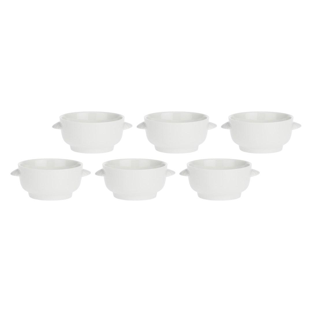 Suppekopper 6 stk - LA PORCELLANA BIANCA, hvid, 12,5 cm