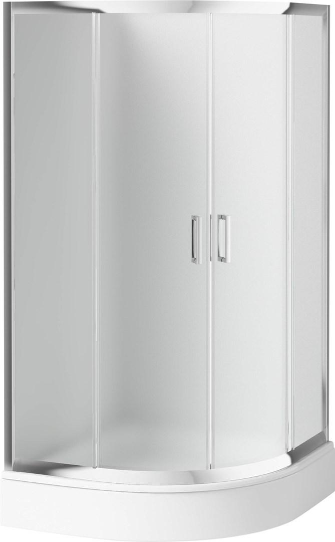 Brusekabine halvrund 90×90 cm - deante, højde 170 cm