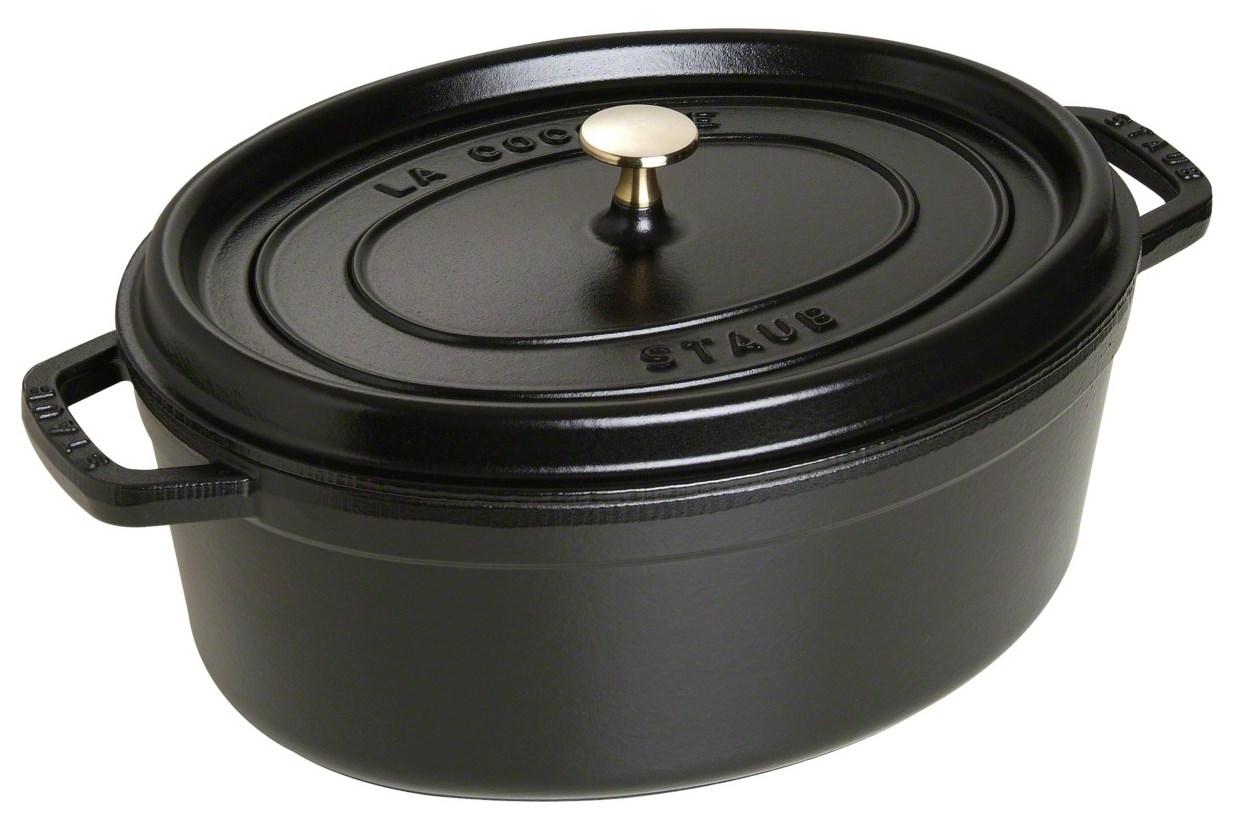 STAUB Staub La Cocotte oval gryde støbejern 6,7 L Sort