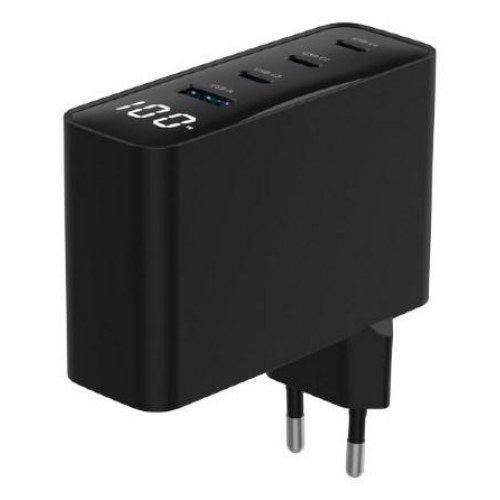 USB oplader 100 W - Gembird, 3× USB‑C + USB‑A, hurtig opladning, sort