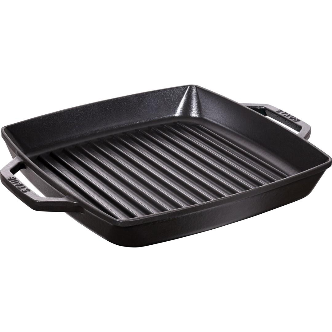 STAUB Staub Pure grillpande støbejern kvadratisk sort 28 cm