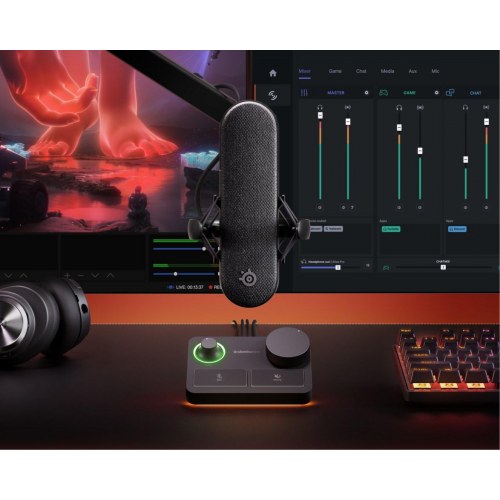 Mikrofon til pc - SteelSeries Alias Pro, sort