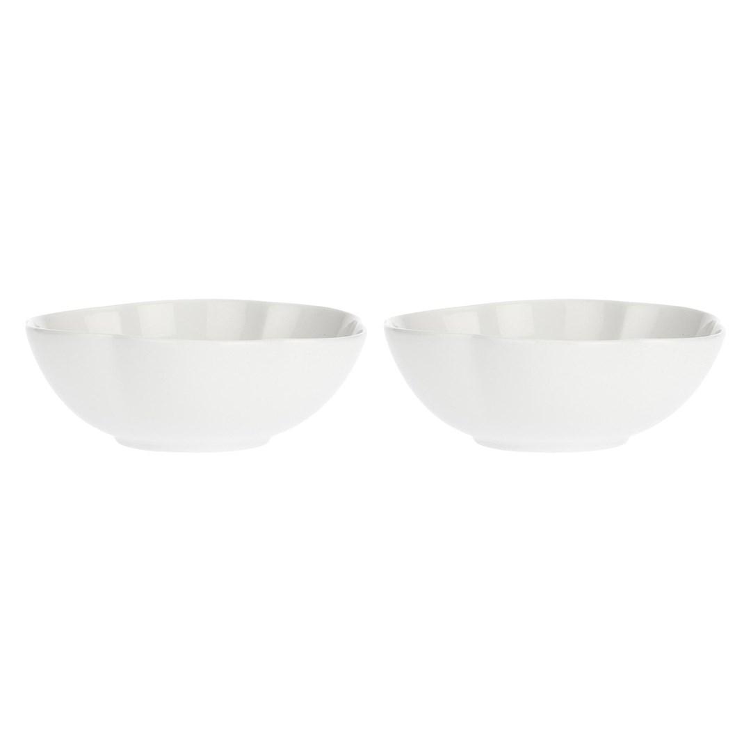 Skålesæt 2 stk LA PORCELLANA BIANCA - hvid, rund, 23 cm