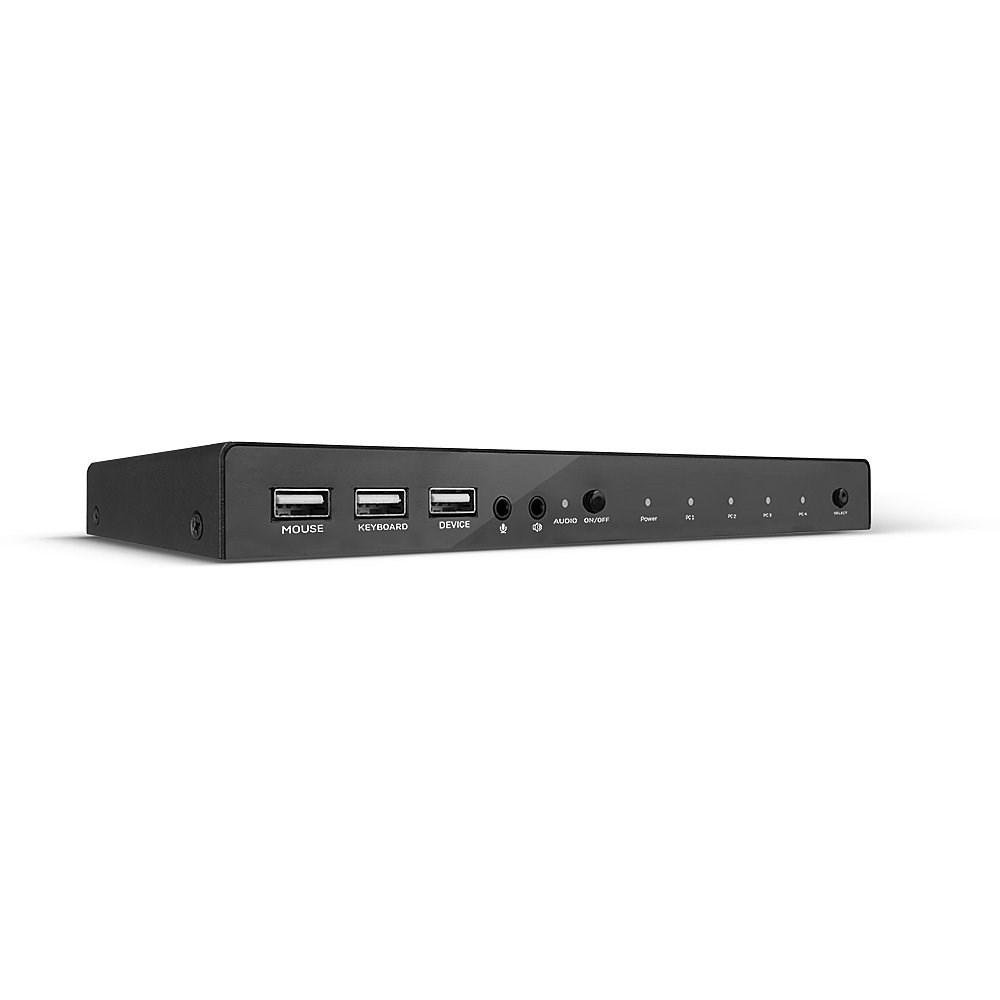 KVM switch HDMI 18G fra LINDY med USB 2.0 og lyd – 4 porte billede