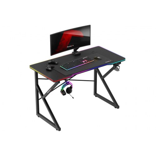 Gamingbord Huzaro Hero 1.7 RGB – sort, 120×60 cm