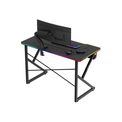 Gamingbord Huzaro Hero 1.7 RGB – sort, 120×60 cm