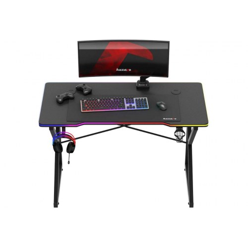 Gamingbord Huzaro Hero 1.7 RGB – sort, 120×60 cm