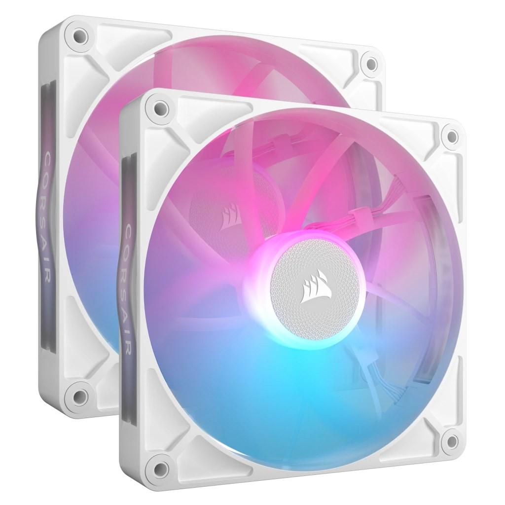 Kabinetsblæser Corsair iCUE LINK RX140 RGB 140 mm - Hvid (2-pak) billede