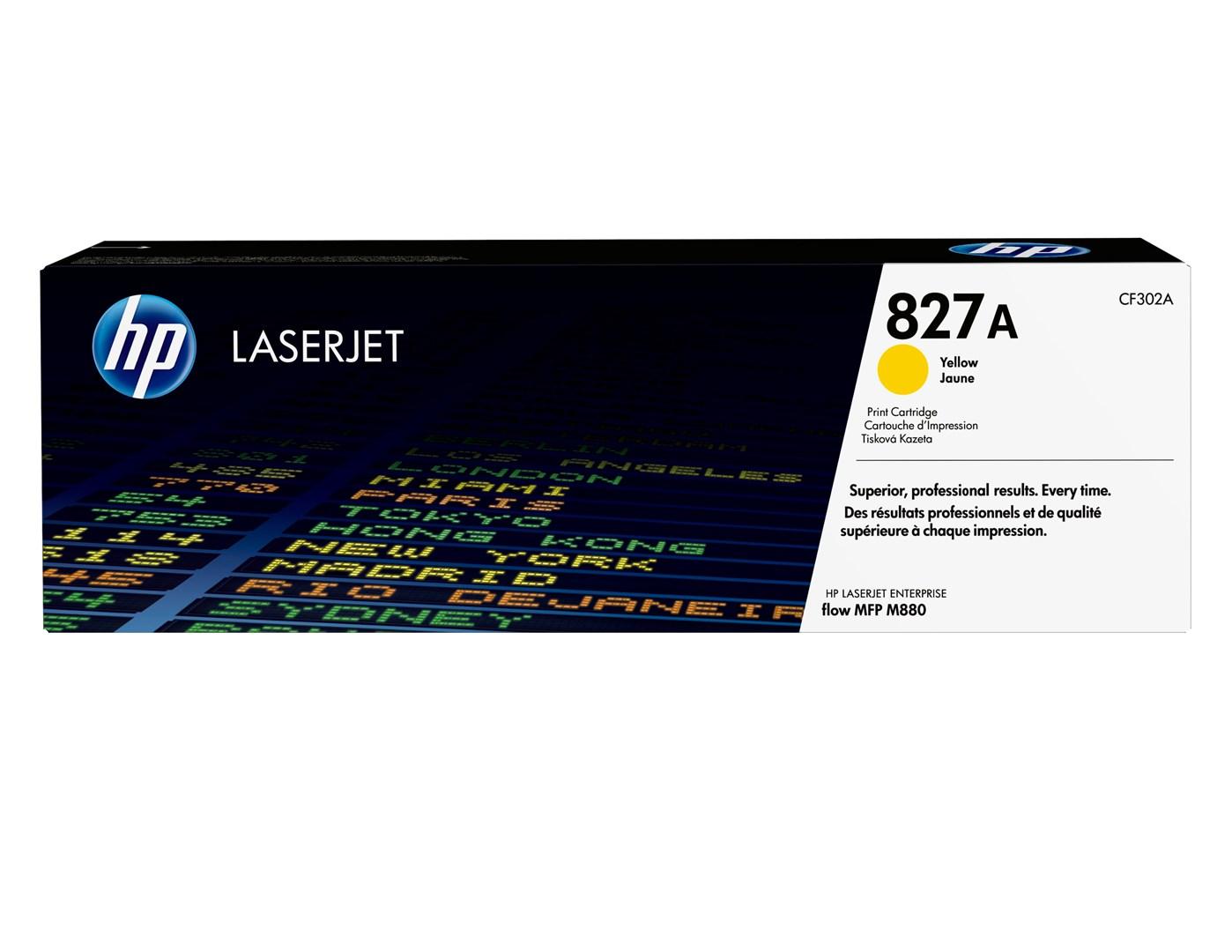 Toner til laserprinter HP 827A gul - Original billede