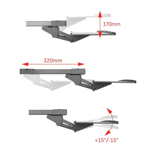 Tastaturholder - Maclean MC-757, max 2 kg