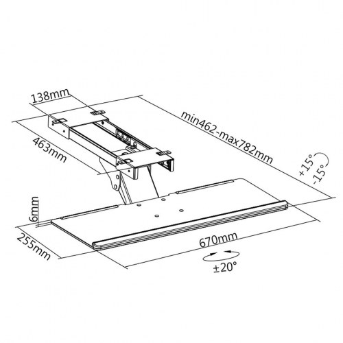 Tastaturholder - Maclean MC-757, max 2 kg