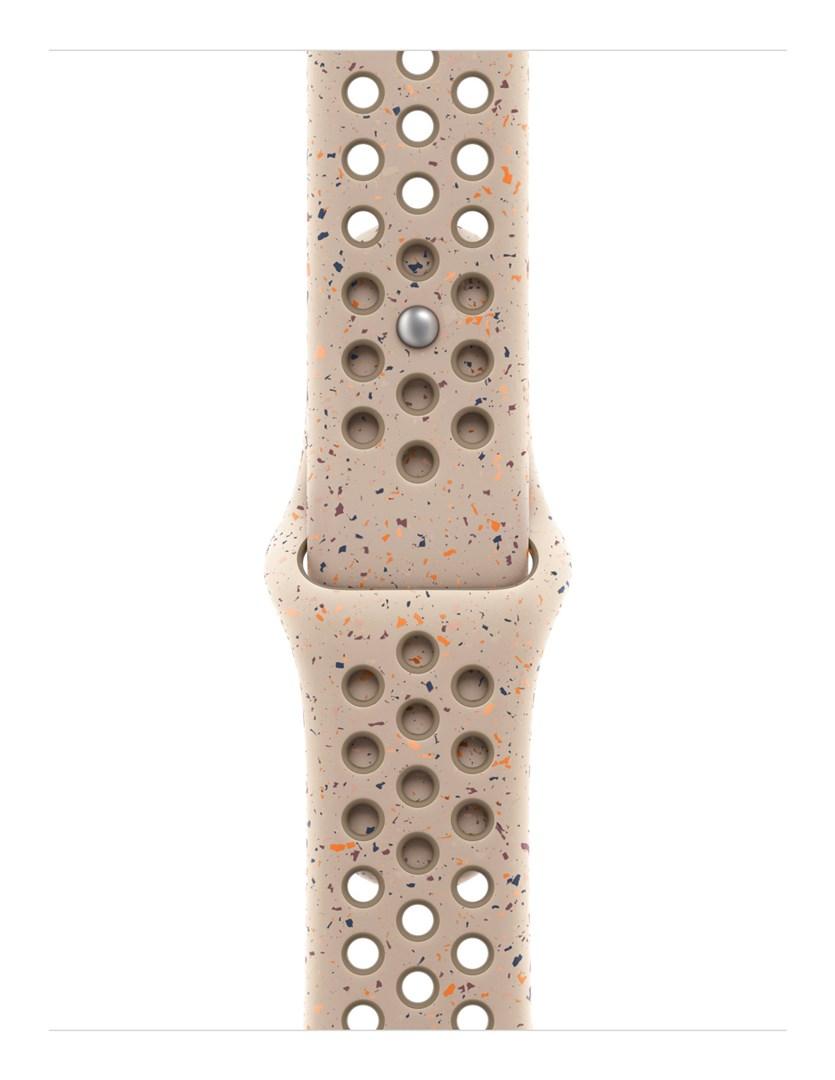 Apple Watch rem M/L - beige fluorelastomer med aluminiumslås