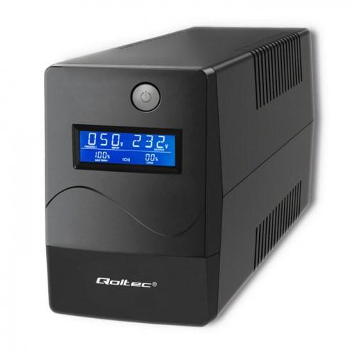 UPS strømforsyning – Qoltec Monolith online (double-conversion) 0,65 kVA / 360 W, 2x Schuko billede