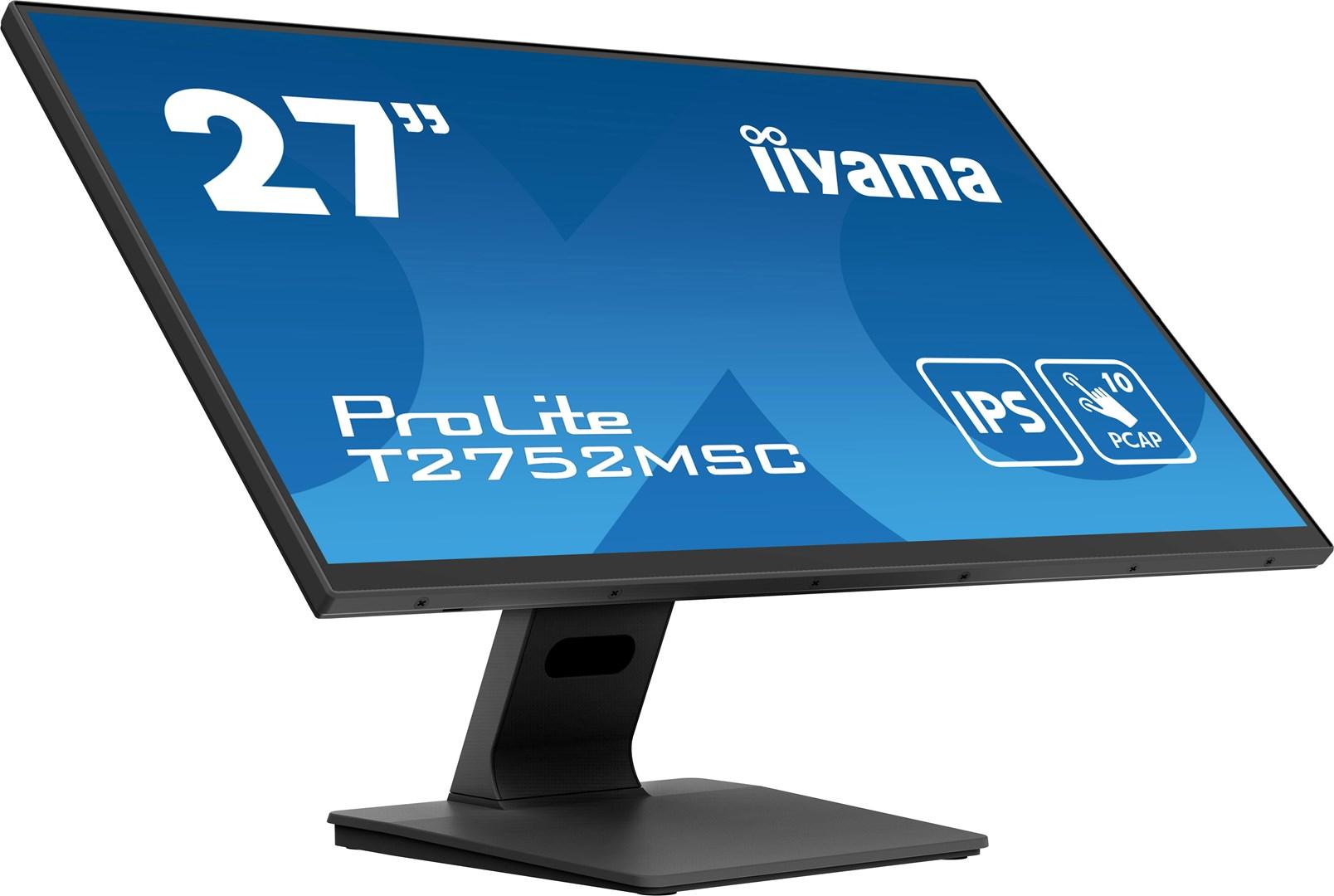 27" touchskærm - iiyama ProLite T2752MSC, IPS, 10‑punkts PCAP, edge‑to‑edge glas billede