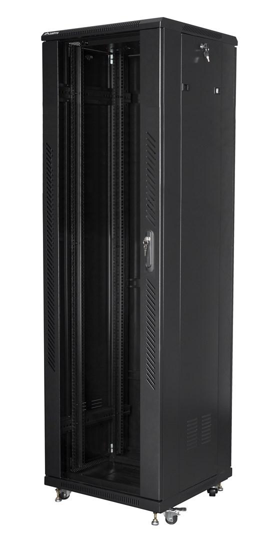 Serverrack 42U - Lanberg gulvstående rackskab, 60×60 cm, sort billede