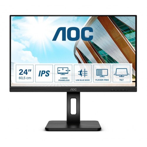 Skærm 24" AOC Q24P2Q IPS Quad HD (2560 × 1440) – sort