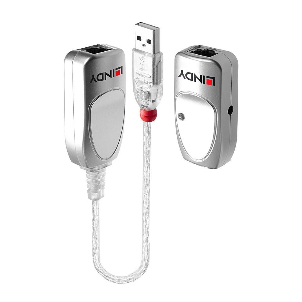 USB-forl��nger via Cat.6 50 m - LINDY USB 1.1