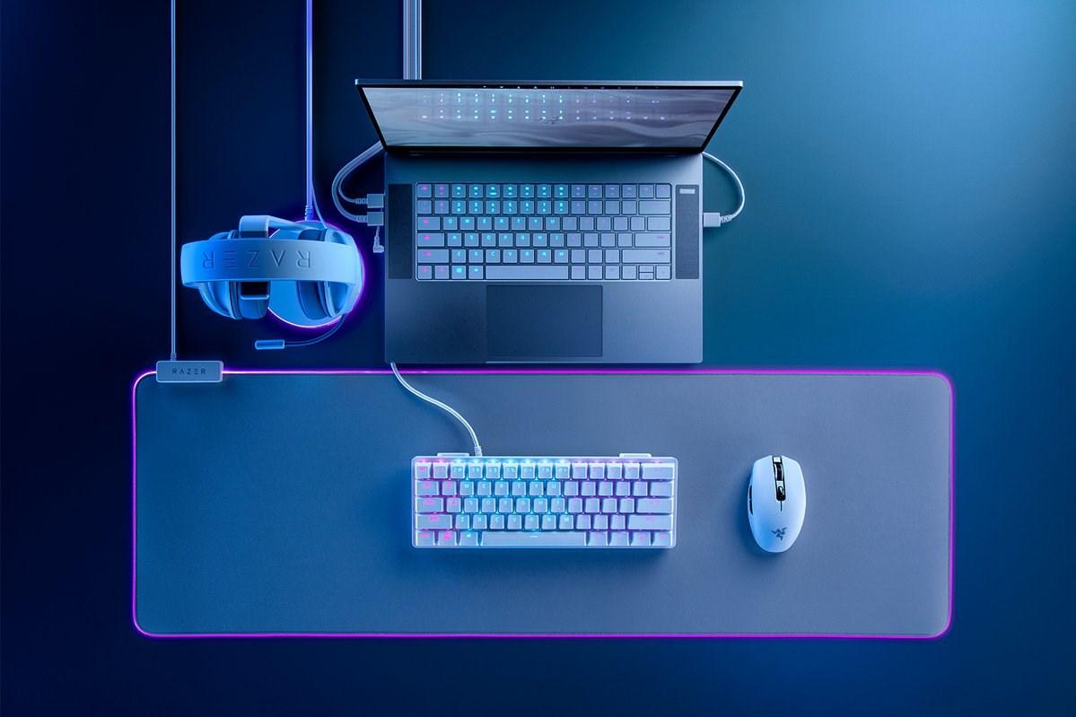 Gaming mus Razer Orochi V2 – højrehåndet, trådløs RF/BLE, optisk, 18.000 DPI – hvid billede