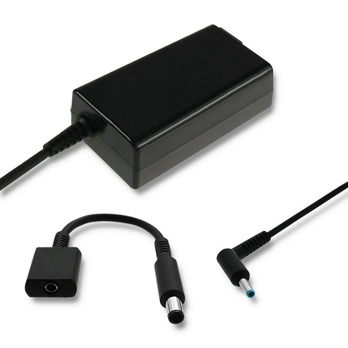 Strømforsyning til bærbar - Qoltec for HP, 65 W, 19 V, 3,33 A, 4,5×3,0+pin, inkl. adapter 7,4×5,0+pin og strømkabel billede