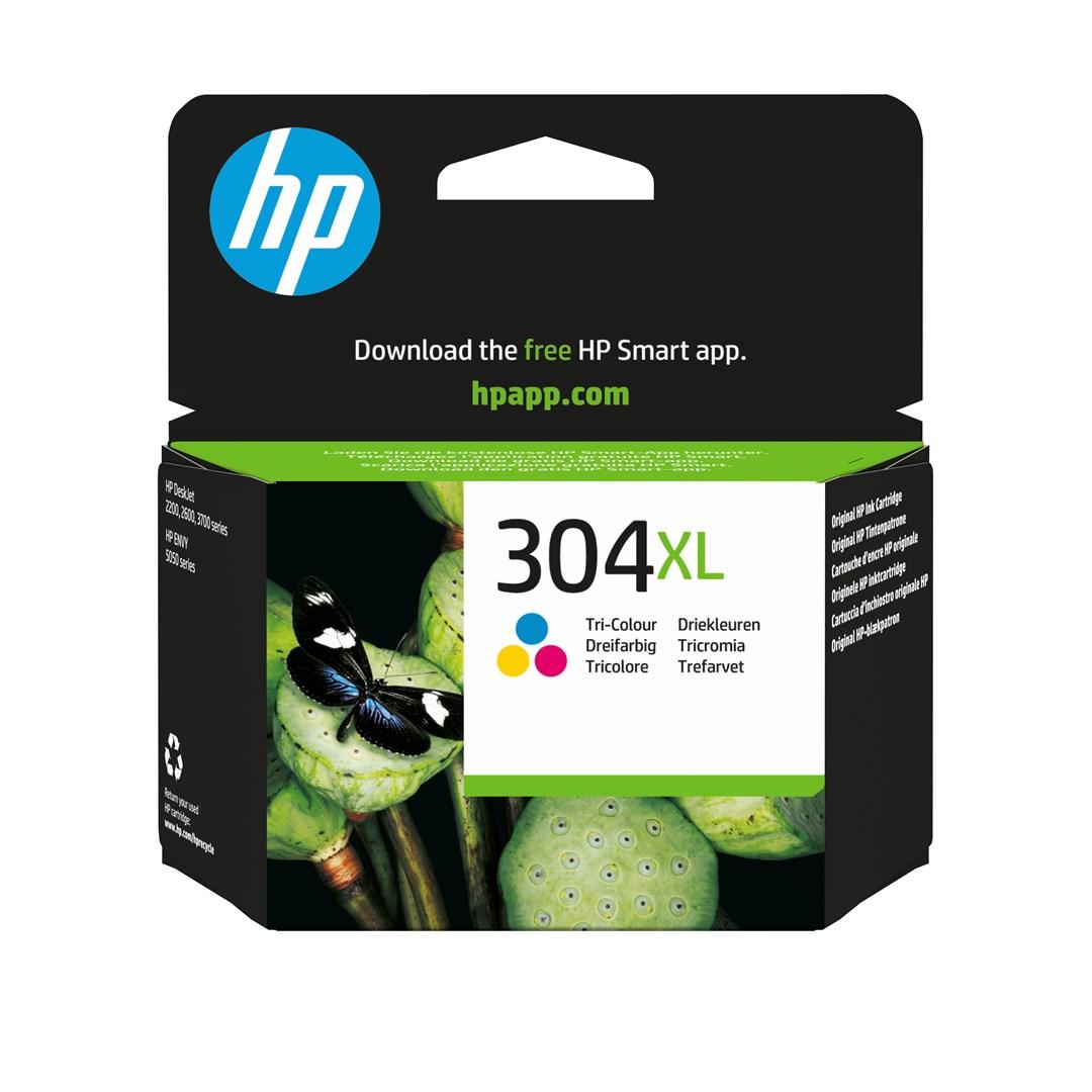 Blækpatron HP 304XL trefarvet – original, høj kapacitet